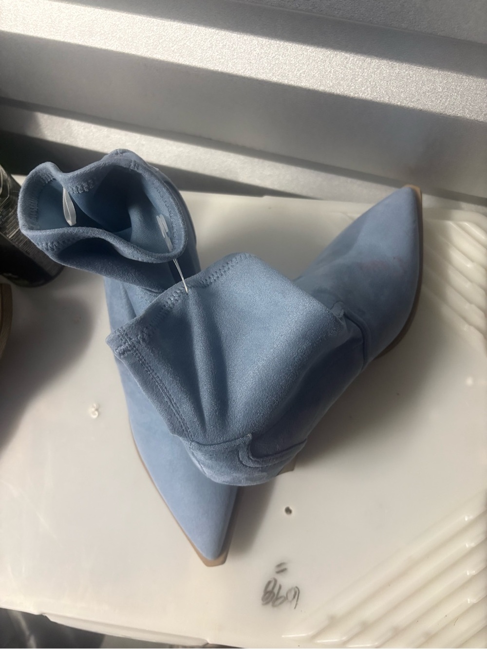 MIA Light Blue Pointed Toe Ankle Booties